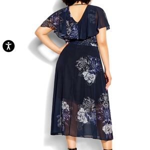 Bouquet Dress-Navy